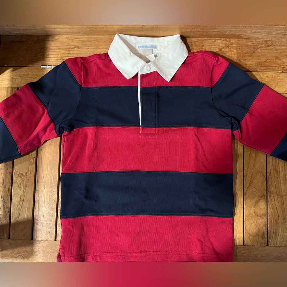 New in Box Janie and Jack Rugby Shirt Boys Size 6